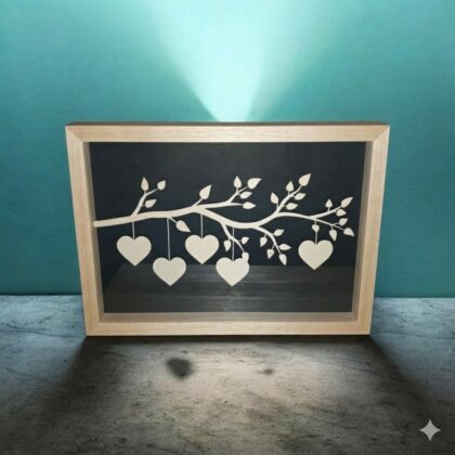 Cadre Branche avec prénoms personnalisé – 21 x 30 cm